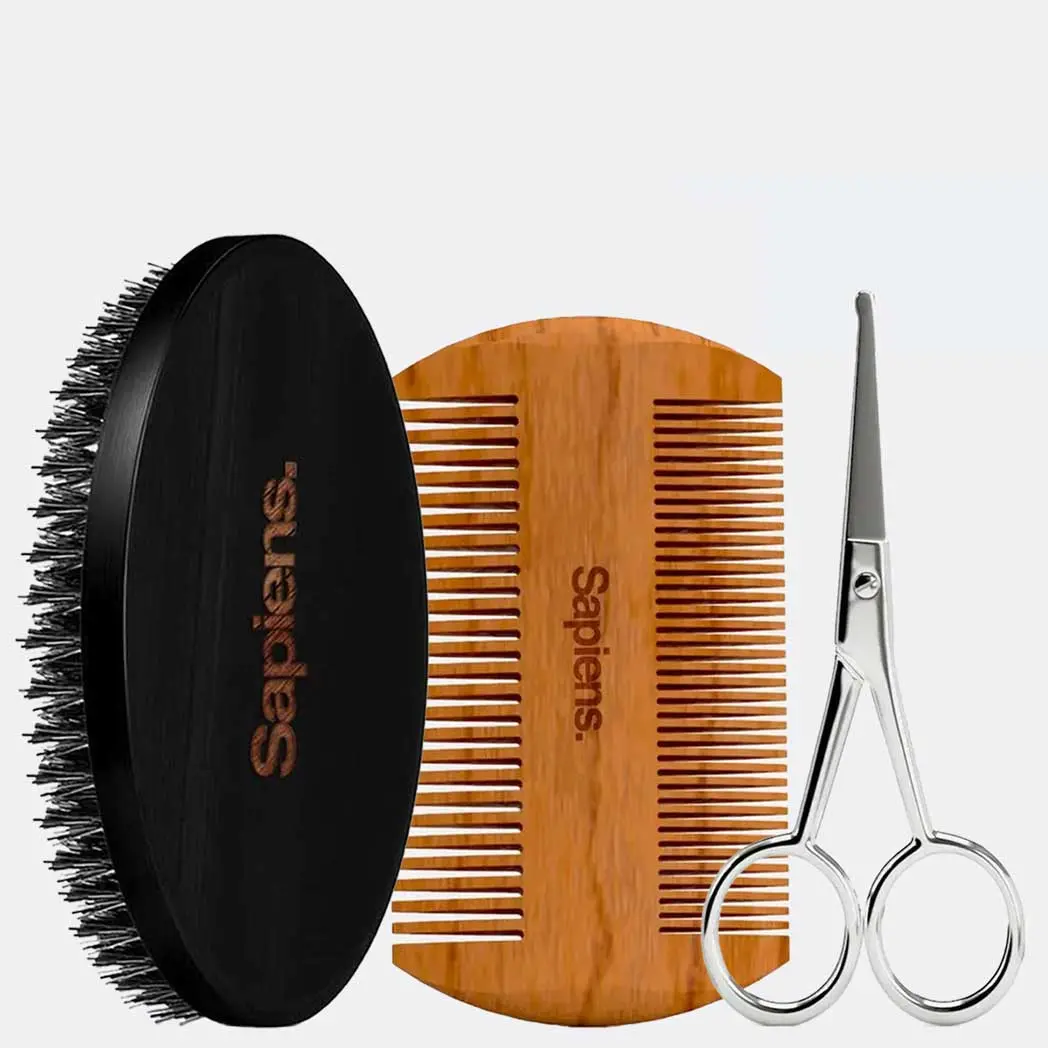 Brosse + Peigne + Ciseaux à Barbe - Image 8